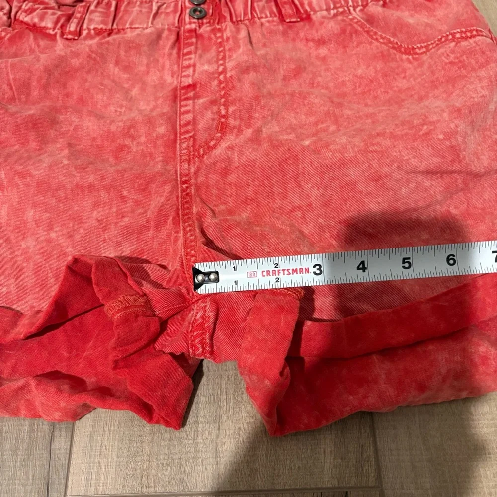 Wild Fable Acid Wash Vintage Paperbag‎ Shorts Red Size Large